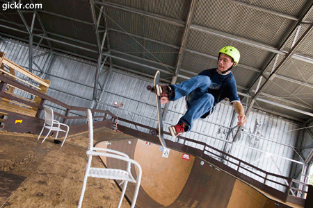 skateboard chair jump